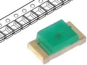 LED; SMD; 1206; zielony; 3,2-12,5mcd; 120° LED; SMD; 1206; zielony; 3,2-12,5mcd; 120°