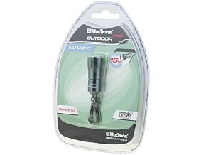 Latarka breloczek LED 15lm czarny i srebrny Latarka breloczek LED 15lm czarny i srebrny