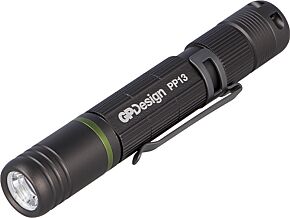 Latarka LED GPDESIGN PP13-BB1 15/100lm fi16,2x97,5mm czarny Latarka LED GPDESIGN PP13-BB1 15/100lm fi16,2x97,5mm czarny