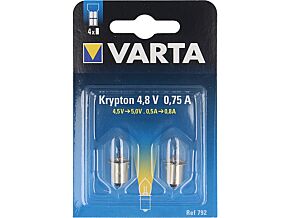 Żarówka kryptonowa P13,5s 4,8V 750mA 2szt Opakowanie blister