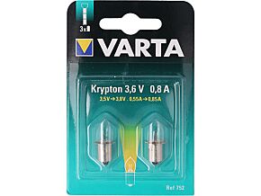 Żarówka kryptonowa P13,5s 3,6V 750mA 2szt Opakowanie blister