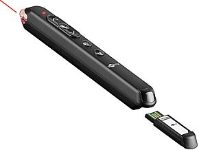 Wskaźnik laserowy z pilotem do zdalnego sterowania prezentacjami Wskaźnik laserowy z pilotem do zdalnego sterowania prezentacjami