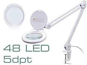 Lupa podświetlana stołowa 5 dioptrii fi 120mm 4W z 48 LED Lupa podświetlana stołowa 5 dioptrii fi 120mm 4W z 48 LED