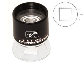 Lupa stołowa o powiększeniu x10; skala 0,2mm; soczewka: fi 25mm Lupa stołowa o powiększeniu x10; skala 0,2mm; soczewka: fi 25mm