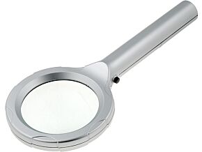Ręczna lupa x2 o średnicy 75mm podświetlana 6 diodami LED