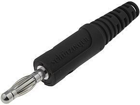 Wtyk bananowy 4mm skręcany 32A czarny