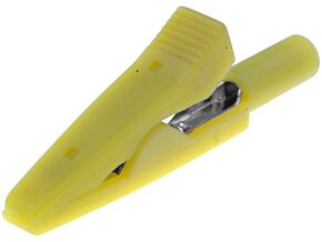 Krokodylek 2mm 10A 60VDC żółty Krokodylek 2mm 10A 60VDC żółty