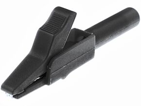 Krokodylek 4mm 15A czarny