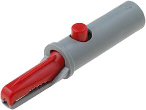 Krokodylek 4mm 6A czerwony