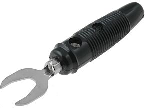 Wtyk widełkowy 500VDC/10A 59,2mm/2,5mm2 czarny