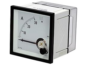 Panelowy miernik prądu AC analogowy 0÷30/60A True RMS IP52 EQN72 30/60A