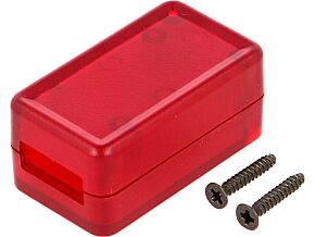 Obudowa do USB X:20mm Y:35mm Z:15,5mm ABS przezroczysty czerwony