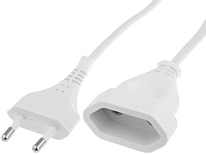 Przedłużacz sieciowy PVC biały 2x0,75mm2 10m