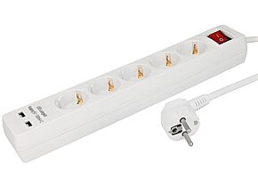 Listwa zasilająca LOGILINK 7 gniazd 230VAC 16A 1,4m Listwa zasilająca LOGILINK 7 gniazd 230VAC 16A 1,4m