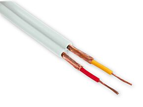 Płaski kabel mikrofonowy 2x0,14mm biały Płaski kabel mikrofonowy 2x0,14mm biały