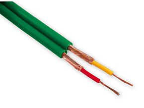 Płaski kabel mikrofonowy 2x0,14mm zielony Płaski kabel mikrofonowy 2x0,14mm zielony