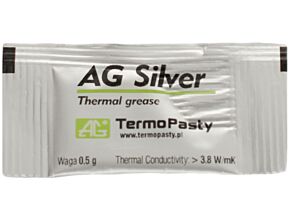 Pasta termoprzewodząca srebrny silikon+srebro 0,5g 3,8W/mK