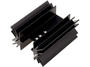 Radiator: wytłaczany; TO220; czarny; L:50,8mm; 5,2K/W; aluminium
