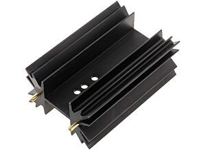 Radiator wytłaczany TO220, SOT32, TO3P 63,5mm czarny 4,5K/W