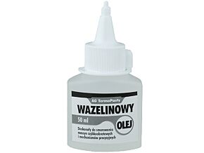 Olej bezbarwny wazelinowy płyn pojemnik plastikowy 50ml