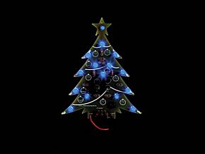 Elektroniczna choinka z niebieskimi LED z wyłącznikiem (do montażu) Elektroniczna choinka z niebieskimi LED z wyłącznikiem (do montażu)