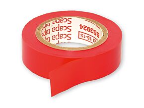 Taśma izolacyjna 15mm czerwona 10m Taśma izolacyjna 15mm czerwona 10m