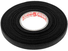 Taśma parciana TESA wełna PET 9mm L:25m czarna Taśma parciana TESA wełna PET 9mm L:25m czarna