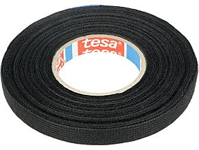 Taśma parciana TESA wełna PET 9mm L:15m czarny Taśma parciana TESA wełna PET 9mm L:15m czarny