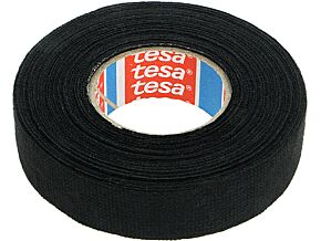 Taśma parciana TESA wełna PET 19mm L:15m czarny Taśma parciana TESA wełna PET 19mm L:15m czarny