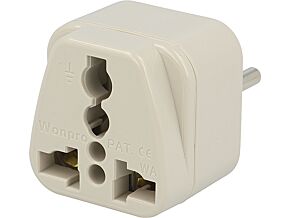 Adapter ITALY typ L biały 10A 250VAC 3pin Układ wypr:2P+PE Adapter ITALY typ L biały 10A 250VAC 3pin Układ wypr:2P+PE