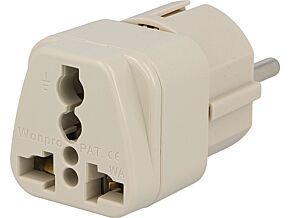 Adapter GERMANY Uni-Schuko biały 10A 250VAC 3pin Układ wypr:2P+PE Adapter GERMANY Uni-Schuko biały 10A 250VAC 3pin Układ wypr:2P+PE