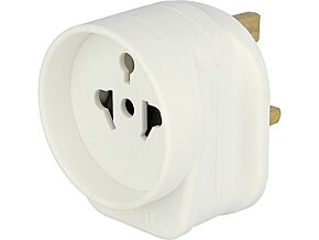 Adapter EURO-UK biały 13A 230VAC 3pin Układ wypr:2P+PE Adapter EURO-UK biały 13A 230VAC 3pin Układ wypr:2P+PE