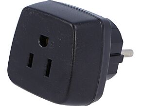 Adapter USA-PL czarny 15A 230VAC 3pin Układ wypr:2P+PE Adapter USA-PL czarny 15A 230VAC 3pin Układ wypr:2P+PE