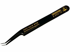 Pęseta 110mm BERNSTEIN 5-053-13 ESD niemagnetyczne Kształt ostrza ostry, zgięty Pęseta 110mm BERNSTEIN 5-053-13 ESD niemagnetyczne Kształt ostrza ostry, zgięty