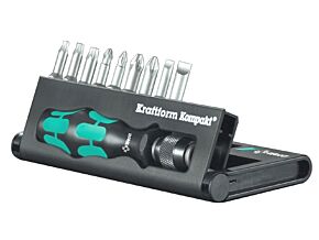 Zestaw końcówek wkrętakowych WERA Kraftform Kompakt 10 (E6,3) 9szt/25mm Zestaw końcówek wkrętakowych WERA Kraftform Kompakt 10 (E6,3) 9szt/25mm
