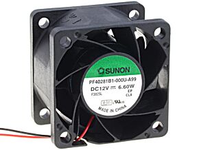 Wentylator 12VDC 40x40x28mm 42,3m3/h 58,8dBA 28AWG Wentylator 12VDC 40x40x28mm 42,3m3/h 58,8dBA 28AWG