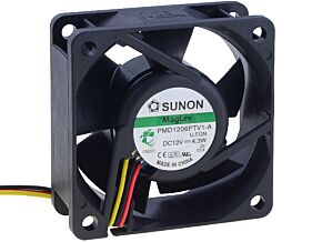 Wentylator 12VDC 60x60x25mm 61,16m3/h 43dBA Vapo Wentylator 12VDC 60x60x25mm 61,16m3/h 43dBA Vapo