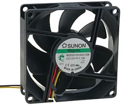 Wentylator 12VDC 80x80x25mm 56,06m3/h 28dBA Vapo