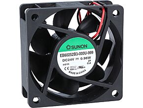 Wentylator 24VDC 60x60x25mm 23,5m3/h 23,5dBA 26AWG