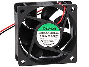 Wentylator 24VDC 60x60x25mm 39,7m3/h 34,5dBA 26AWG