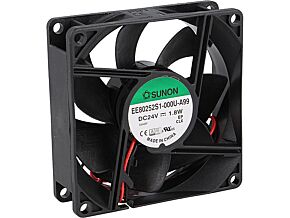 Wentylator 24VDC 80x80x25mm 69,7m3/h 33dBA 28AWG