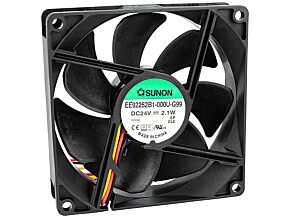 Wentylator 24VDC 92x92x25mm 87,55m3/h 34dBA 24AWG Wentylator 24VDC 92x92x25mm 87,55m3/h 34dBA 24AWG