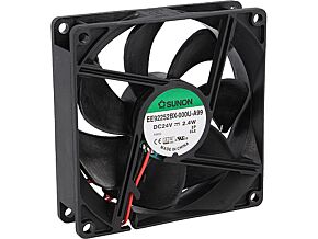 Wentylator 24VDC 92x92x25mm 93,5m3/h 37,5dBA 24AWG Wentylator 24VDC 92x92x25mm 93,5m3/h 37,5dBA 24AWG