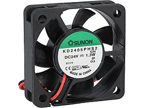 Wentylator 24VDC 50x50x15mm 22,08m3/h 29dBA 28AWG Wentylator 24VDC 50x50x15mm 22,08m3/h 29dBA 28AWG