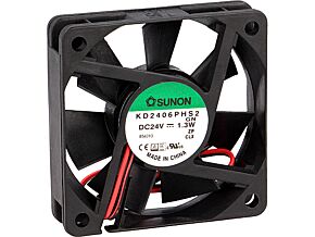 Wentylator 24VDC 60x60x15mm 30,58m3/h 31dBA 28AWG Wentylator 24VDC 60x60x15mm 30,58m3/h 31dBA 28AWG