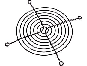 Osłona wentylatora 127x127mm metalowa montaż: śruba Kolor czarny