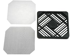 Osłona wentylatora 120x120mm z filtrem i ekranem EMI plastikowa montaż: śruby Osłona wentylatora 120x120mm z filtrem i ekranem EMI plastikowa montaż: śruby