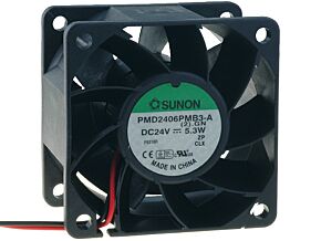 Wentylator 24VDC 60x60x38mm 70,5m3/h 47dBA kulkowe Wentylator 24VDC 60x60x38mm 70,5m3/h 47dBA kulkowe