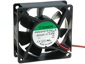 Wentylator 24VDC 70x70x25mm 83,25m3/h 45dBA 24AWG Wentylator 24VDC 70x70x25mm 83,25m3/h 45dBA 24AWG