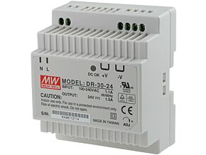 Zasilacz impulsowy 30W 24VDC 21,6÷26,4VDC 1,5A 85÷264VAC